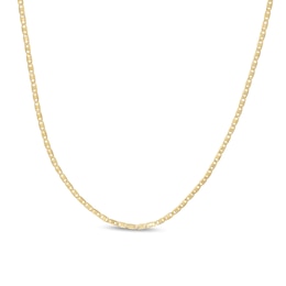 040 Gauge Diamond-Cut Valentino Chain Necklace in 10K Hollow Gold - 22&quot;