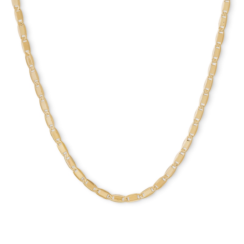 060 Gauge Valentino Chain Necklace in 10K Hollow Gold - 22"