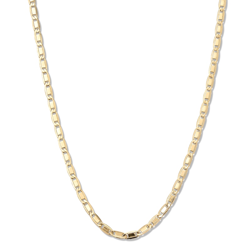 060 Gauge Valentino Chain Necklace in 10K Hollow Gold - 22"