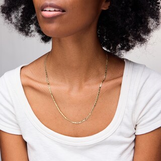10K Hollow Gold Valentino Chain - 22"