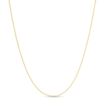 Solid Bead Chain Necklace in 10K Gold - 18"