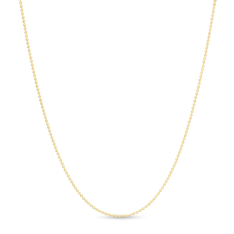 Solid Bead Chain Necklace in 10K Gold - 18"