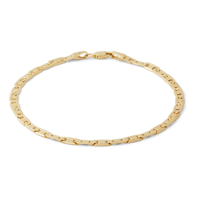 080 Gauge Valentino Chain Bracelet in 10K Hollow Gold - 7.5"