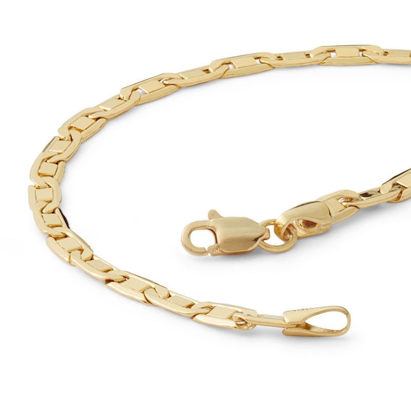 080 Gauge Valentino Chain Bracelet in 10K Hollow Gold - 7.5"