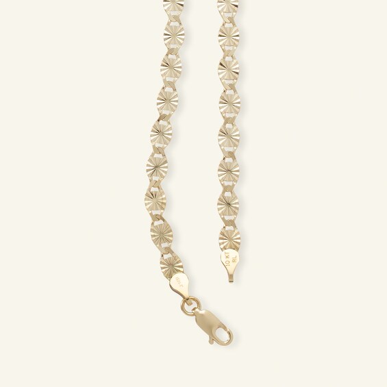 10K Solid Gold Valentino Chain Made in Italy