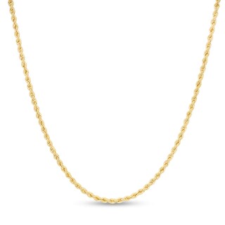 2.1mm Rope Chain Necklace in 10K Semi-Solid Gold - 18"
