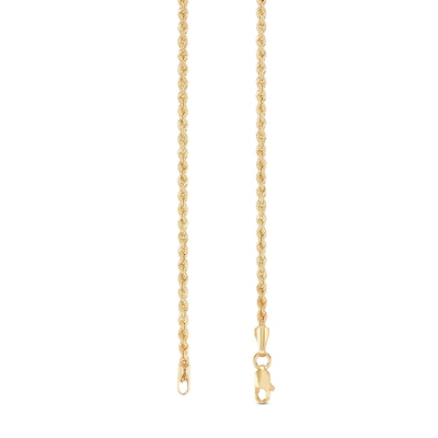 Gauge Semi-Solid Rope Chain Necklace in 10K Gold