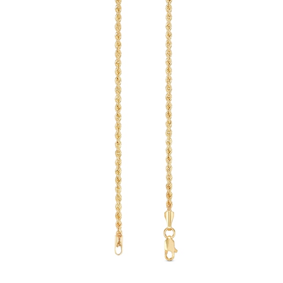 Gauge Semi-Solid Rope Chain Necklace in 10K Gold
