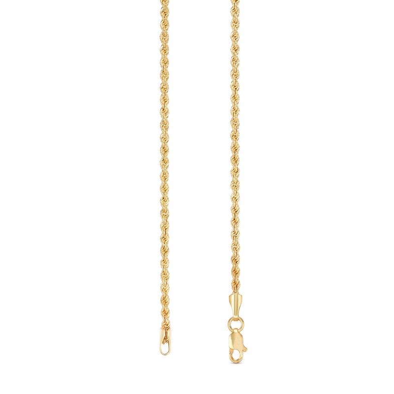 Gauge Semi-Solid Rope Chain Necklace in 10K Gold