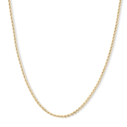10K Semi-Solid Gold Rope Chain - 20"