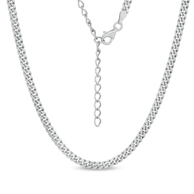 100 Gauge Solid Cuban Curb Chain Choker Necklace in Sterling Silver - 16"
