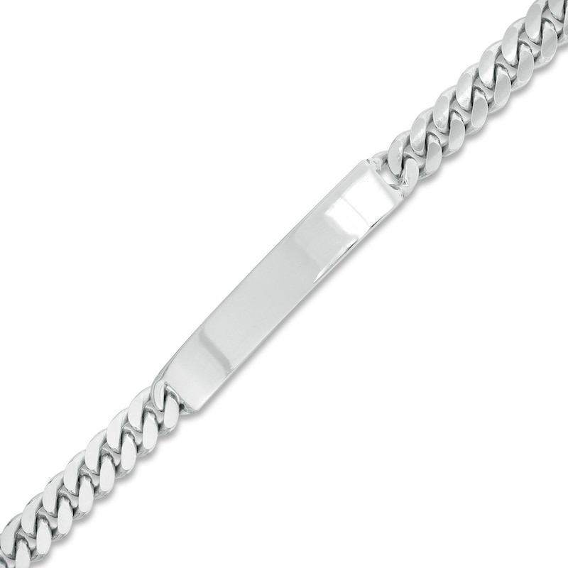 200 Gauge Solid Cuban Curb Chain ID Bracelet in Sterling Silver - 8.5"