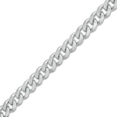 200 Gauge Solid Cuban Curb Chain Bracelet in Sterling Silver - 8.5"