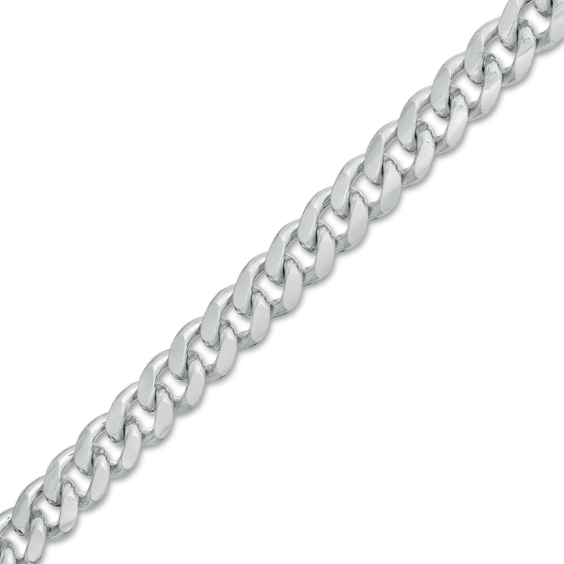 200 Gauge Solid Cuban Curb Chain Bracelet in Sterling Silver - 8.5"