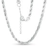 Thumbnail Image 1 of Cubic Zirconia Rope Chain Necklace in Sterling Silver - 18"
