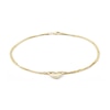 Made in Italy Heart Outline Multi-Strand Anklet in 10K Solid Gold - 10"