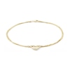 Thumbnail Image 1 of 10K Solid Gold Heart Outline Multi-Strand Anklet Made in Italy