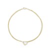 Thumbnail Image 2 of 10K Solid Gold Heart Outline Multi-Strand Anklet Made in Italy
