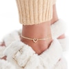 Thumbnail Image 3 of 10K Solid Gold Heart Outline Multi-Strand Anklet Made in Italy