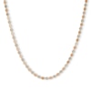 Thumbnail Image 1 of Made in Italy 030 Gauge Hammered Valentino Chain Necklace in 10K Solid Tri-Tone Gold - 20"