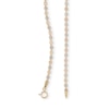 Thumbnail Image 2 of Made in Italy 030 Gauge Hammered Valentino Chain Necklace in 10K Solid Tri-Tone Gold - 20"