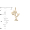 Thumbnail Image 2 of Cubic Zirconia "Y" Initial with Crown Necklace Charm in 10K Solid Gold