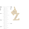 Thumbnail Image 2 of Cubic Zirconia "Z" Initial with Crown Necklace Charm in 10K Solid Gold
