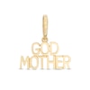 Thumbnail Image 0 of Stacked Uppercase Block "GODMOTHER" Necklace Charm in 10K Solid Gold