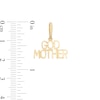 Thumbnail Image 1 of Stacked Uppercase Block "GODMOTHER" Necklace Charm in 10K Solid Gold