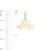 Thumbnail Image 2 of Stacked Uppercase Block "GODMOTHER" Necklace Charm in 10K Solid Gold