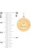 Textured "GRADUATION" Cap and Diploma Medallion Necklace Charm in 10K Gold