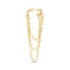 Thumbnail Image 0 of Layered Triple Strand Chain Dangle Ear Cuff in 10K Solid Gold