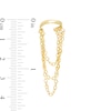 Thumbnail Image 1 of Layered Triple Strand Chain Dangle Ear Cuff in 10K Solid Gold