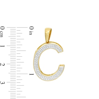 1/6 CT. T.W. Diamond "C" Initial Necklace Charm in 10K Gold