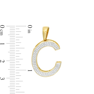 1/6 CT. T.W. Diamond "C" Initial Necklace Charm in 10K Gold