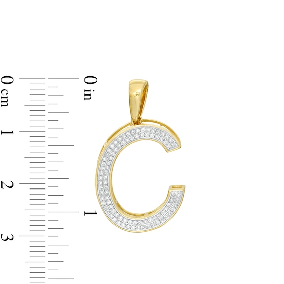 1/6 CT. T.W. Diamond "C" Initial Necklace Charm in 10K Gold