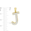 Thumbnail Image 2 of 1/8 CT. T.W. Diamond "J" Initial Necklace Charm in 10K Gold