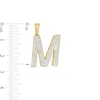 Thumbnail Image 2 of 1/3 CT. T.W. Diamond "M" Initial Necklace Charm in 10K Gold