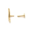 Thumbnail Image 1 of 019 Gauge Cubic Zirconia Wavy Bar Cartilage Barbell in 14K Gold