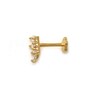 Thumbnail Image 1 of 019 Gauge Marquise Cubic Zirconia Fan Cartilage Barbell in 14K Hollow Gold