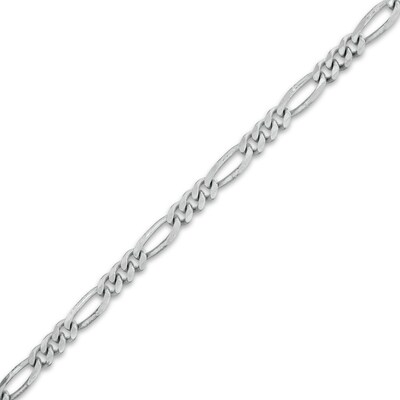 Made in Italy 080 Gauge Figaro Chain Anklet in Sterling Silver - 9.5"