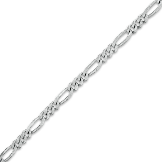 Made in Italy 080 Gauge Figaro Chain Anklet in Sterling Silver - 9.5"