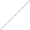 Thumbnail Image 1 of Made in Italy 040 Gauge Solid White Enamel O Chain Anklet in Sterling Silver - 10"