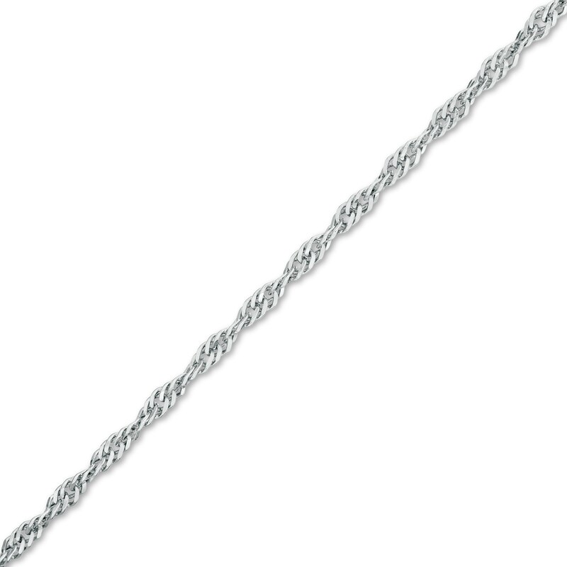 Made in Italy 050 Gauge Solid Singapore Chain Bracelet in Sterling Silver - 7.5"