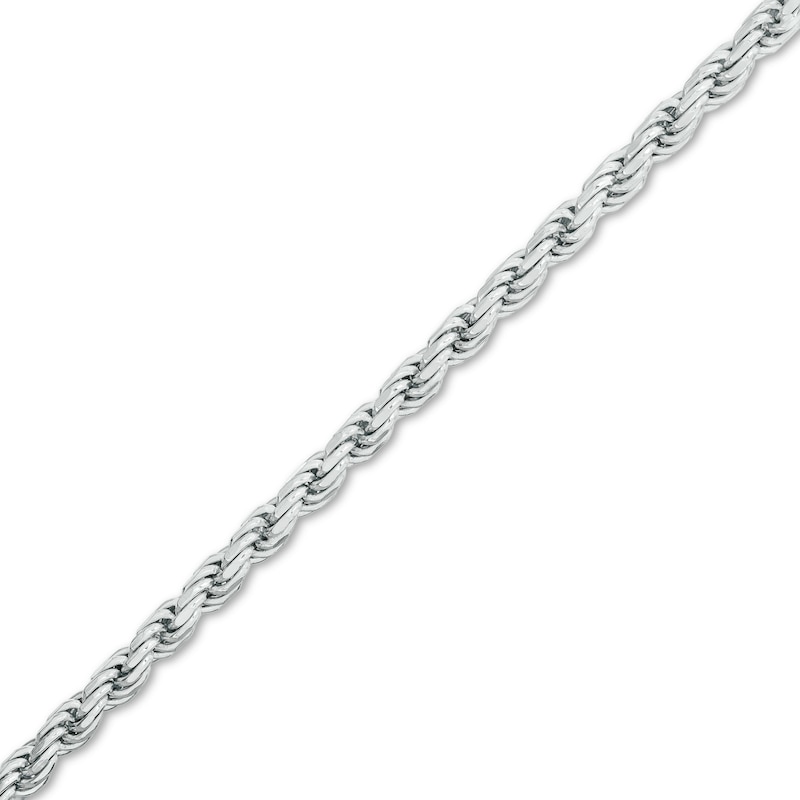 Main Image 1 of Made in Italy 060 Gauge Solid Rope Chain Bracelet in Sterling Silver - 7.5"