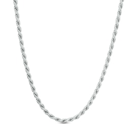 Made in Italy 060 Gauge Rope Chain Necklace in Solid Sterling Silver - 18&quot;
