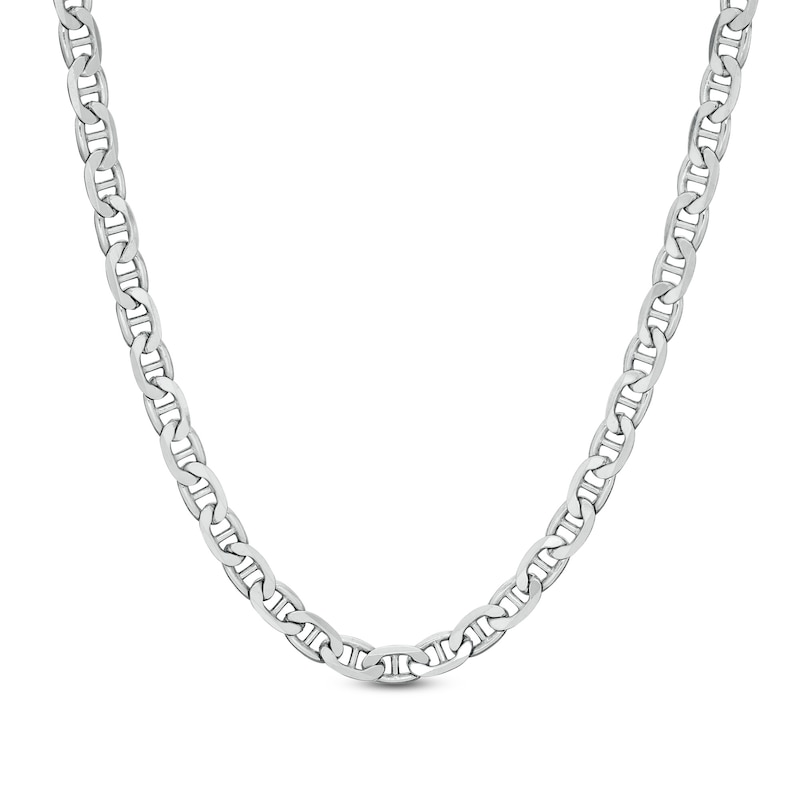 Main Image 1 of Made in Italy 070 Gauge Solid Mariner Chain Necklace in Sterling Silver - 20"