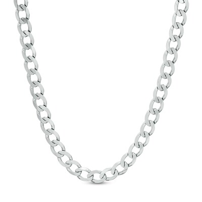 Made in Italy Gauge Solid Curb Chain Necklace in Sterling Silver