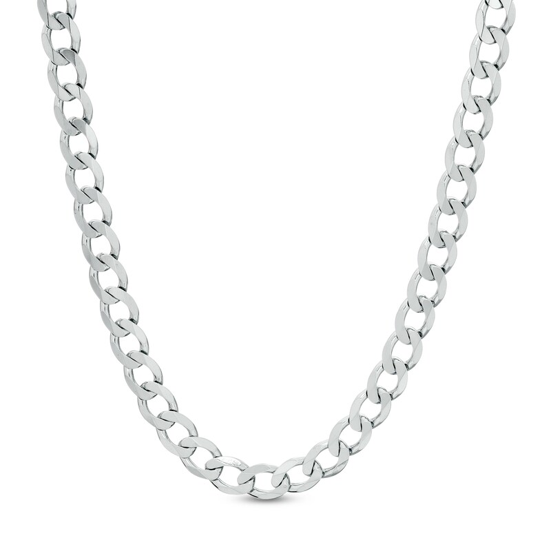Made in Italy Gauge Solid Curb Chain Necklace in Sterling Silver