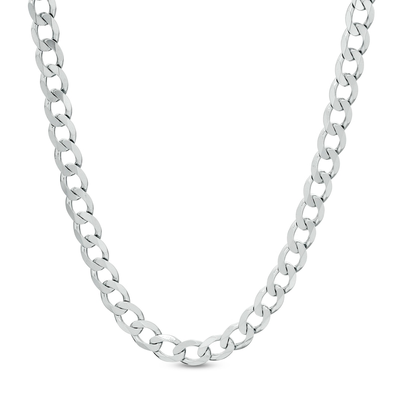 Main Image 1 of Made in Italy 150 Gauge Solid Curb Chain Necklace in Sterling Silver - 22"